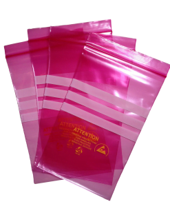 Sacchetti antistatici rosa | Sacchetti ESD | Sacchetti antistatici rosa open top | Sacchetti antistatici rosa Ziplock | Imballaggio ESD | Imballaggio antistatico