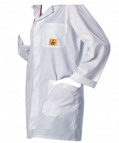Bílá ESD laboratorní bunda