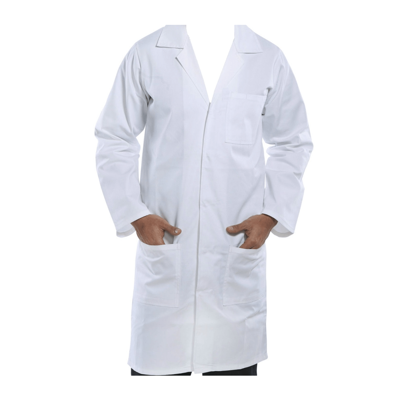 Unisex White Doctors Coat Medical Lab Industry Overall Pocket Nursing Jackets UK 