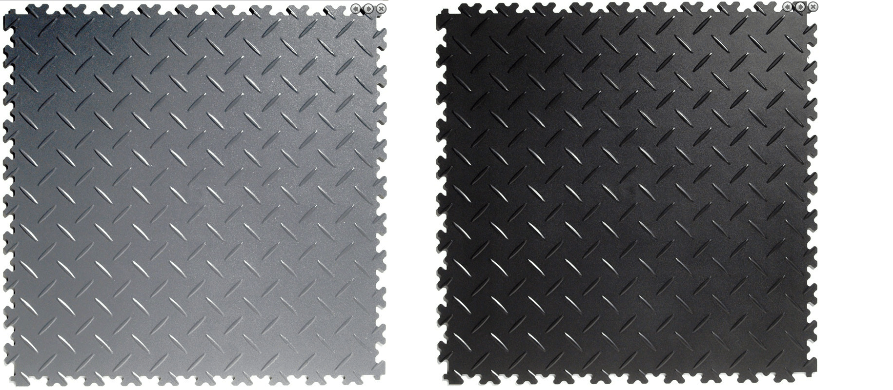Garagenboden - 7mm schwarze ineinandergreifende PVC-Garagenbodenfliesen &  Rampen