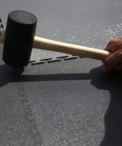 Garagenboden | 7mm schwarze ineinandergreifende PVC-Garagenbodenfliesen - Schwerlast-Industrieböden